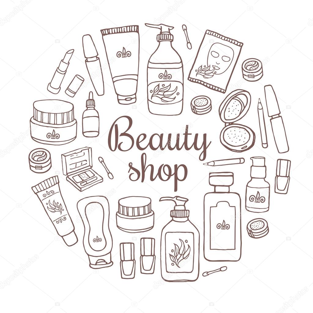 make up, cosmetics card