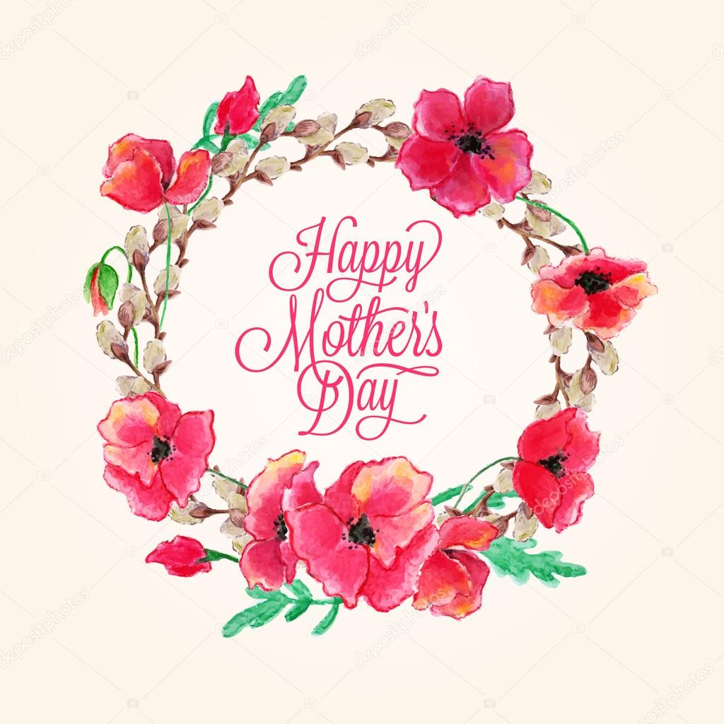 clipart mom day flowers