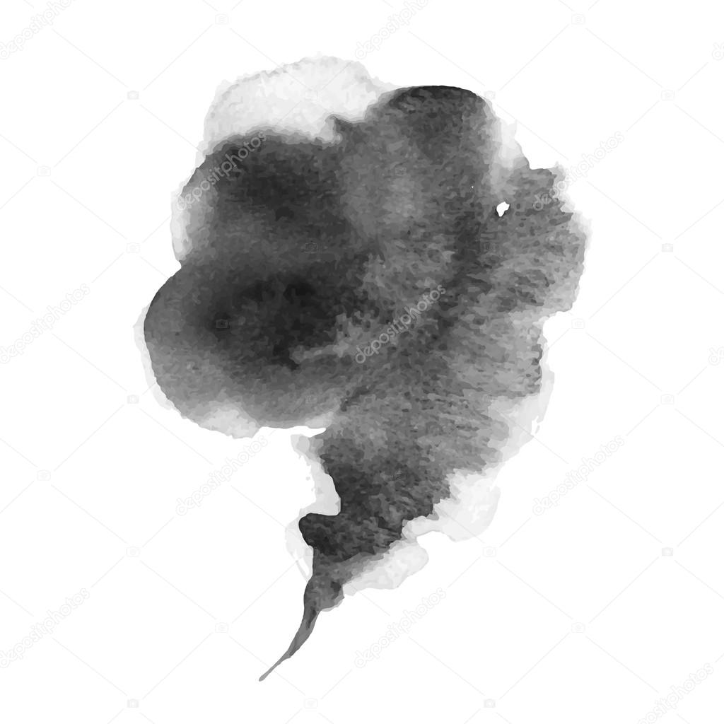 abstract black watercolor banner, bubble