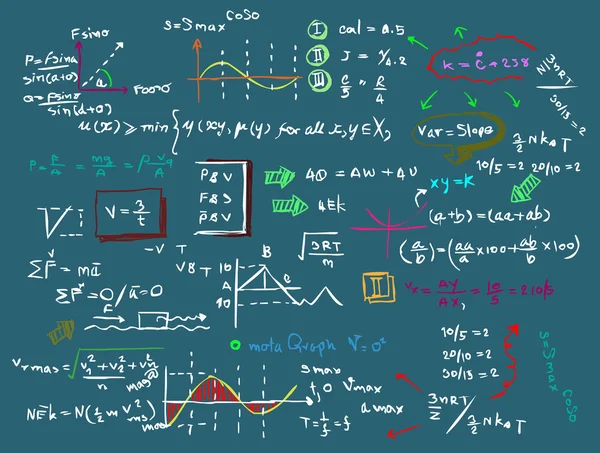 Padrão sem emenda vetor matemática — Vetor de Stock