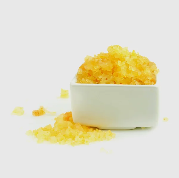 Žluté lázně sůl. Lázeňská léčba — Stock fotografie