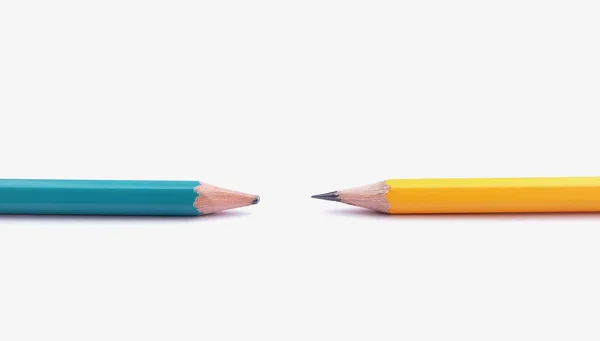 Sharpening pencil and unsharpening pencil — Stock Photo, Image