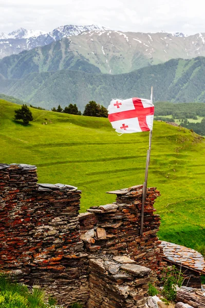 Bandera de Georgia, Tusheti — Foto de Stock