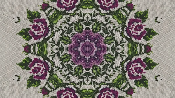 Textile Ceramic Wallpaper Very Beautiful Printed Motifs Design Kaleidoscope Images — Stock Photo, Image