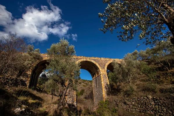 Turquia Izmir Urla Estrutura Pedra Ponte Cruzada Histórica — Fotografia de Stock