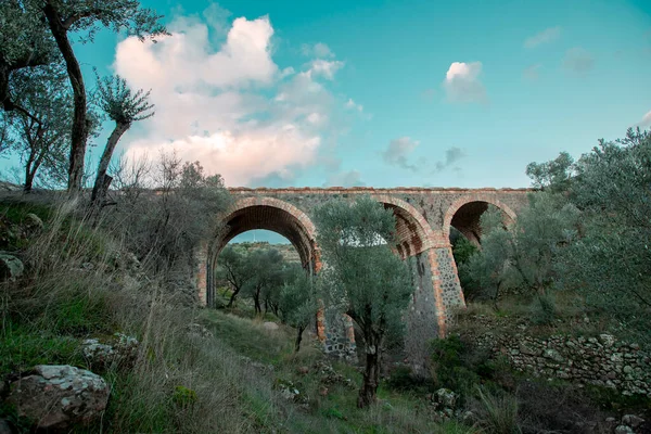 Turkey Izmir Urla Stone Structure Historical Cross Bridge — Stock Photo, Image