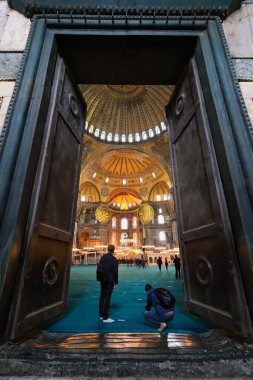 (İstanbul - Türkiye 25 Şubat 2021) Bizans İmparatorları Kilisesi. 1453 yılında İstanbul 'un fethinden sonra Fatih Sultan Mehmet tarafından camiye dönüştürüldü. Ayasofya Camii.