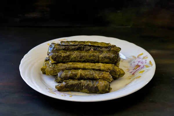 Grape Leaves Stuffed Grape Leaves Traditional Food Dolmalar Sarmale Stuffed —  Fotos de Stock