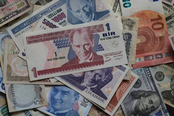 Diferente Papel Moneda Varios Países — Foto de Stock