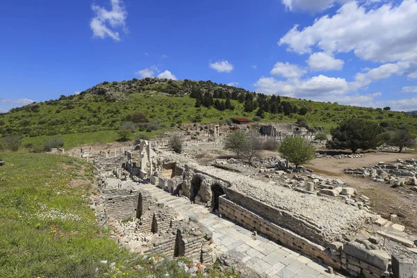 Biblioteca Celsius Antigua Ciudad Éfeso Efeso Mayoría Visitó Antigua Ciudad —  Fotos de Stock