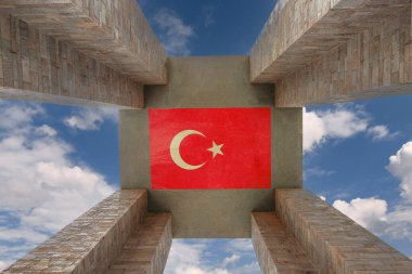 Çanakkale, Türkiye - 01-2021: Çanakkale Şehitleri Anıtı, Gelibolu Muharebesi 'ne katılan Türk askerlerinin anısına düzenlenen bir savaş anıtı..