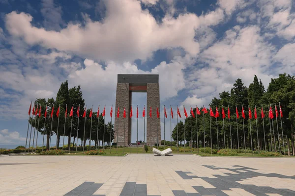 Canakkale Turquía Julio 2021 Cementerio Militar Canakkale Martyrs Memorial Monumento — Foto de Stock