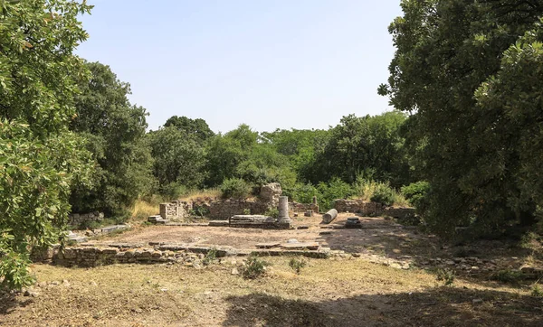 Canakkale Turquia Julho 2021 Vista Sítio Arqueológico Tróia Ilion Uma — Fotografia de Stock