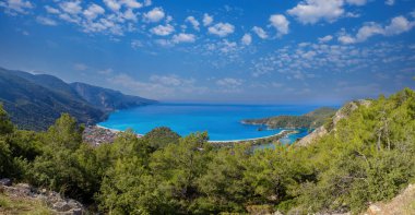 Fethiye 'deki Ölü Deniz' den panoramik manzara