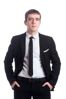 Takım elbiseli adam.