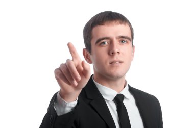 Takım elbiseli adam.