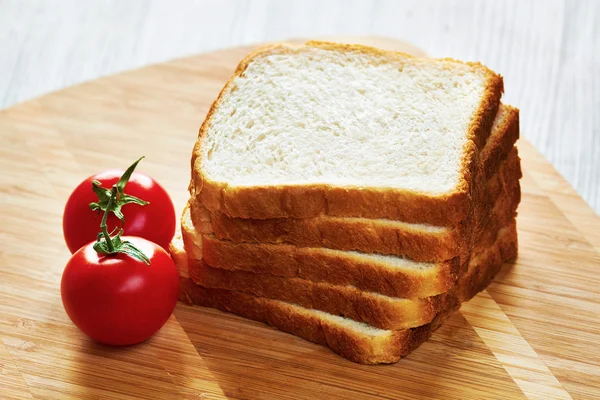 Toast en tomaten — Stockfoto