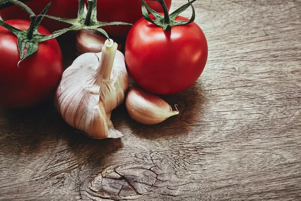 Ajo y tomates — Foto de Stock