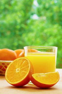 Oranges and juice clipart