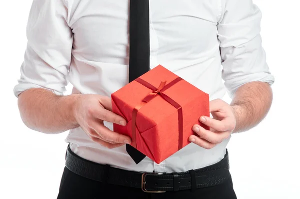 Presenting the gift — Stock Photo, Image