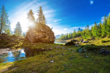  İtalyan Dolomites peyzaj