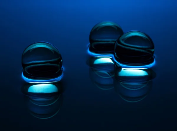 Blue crystal balls — Stock Photo, Image