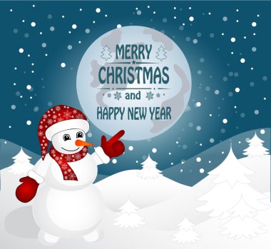 Yeni yıl ve Noel kartı