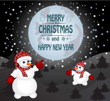 Yeni yıl ve Noel kartı