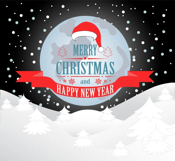 Nový rok a vánoční přání — Stockový vektor