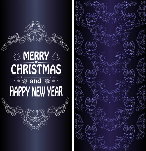 Christmas banner in Victorian style — Stock Vector