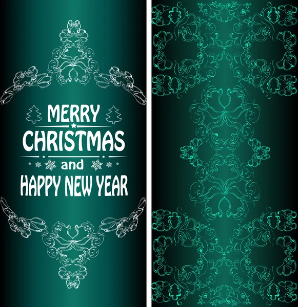 Christmas banner in Victorian style — Stock Vector