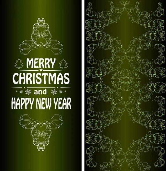 Christmas banner in Victorian style — Stock Vector