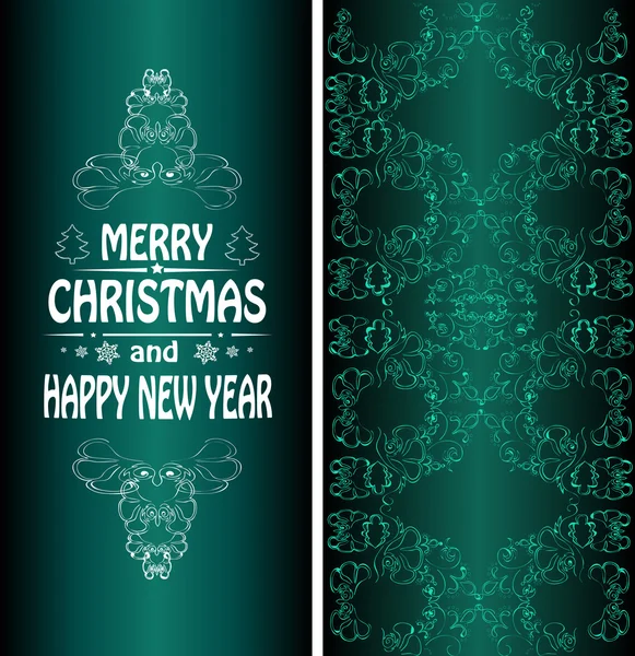Christmas banner in Victorian style — Stock Vector