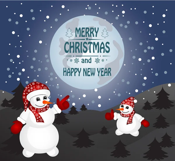 New year and Christmas card — Stock Vector