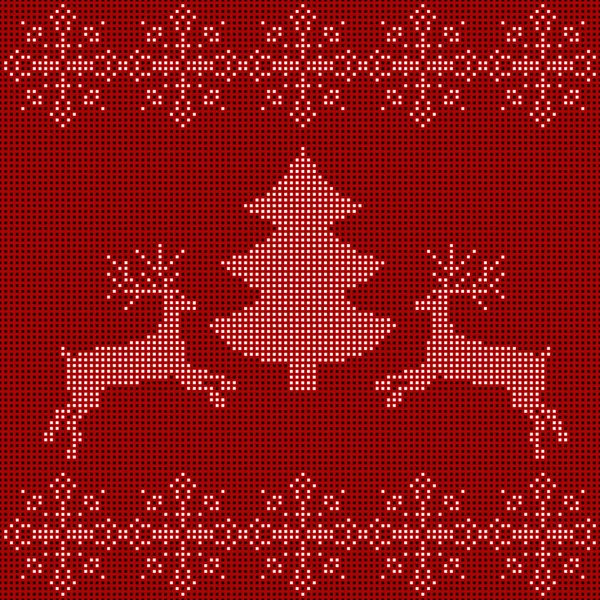 Ornement de Noël brodé — Image vectorielle