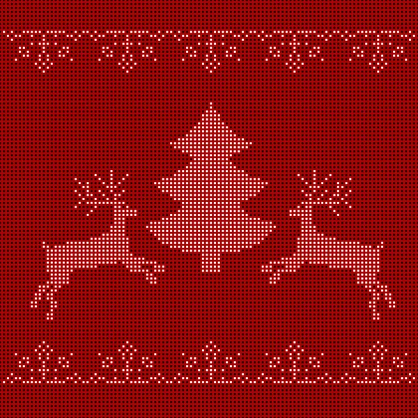 Geborduurde kerst ornament — Stockvector