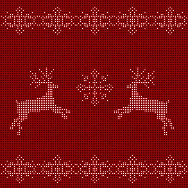 Ornement de Noël brodé — Image vectorielle