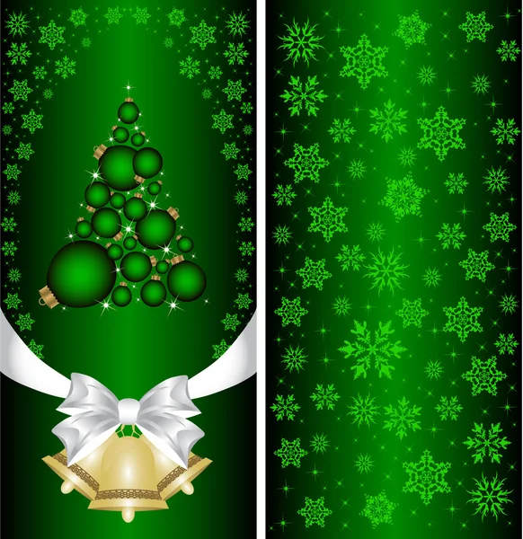 Tarjeta con árbol de Navidad — Vector de stock