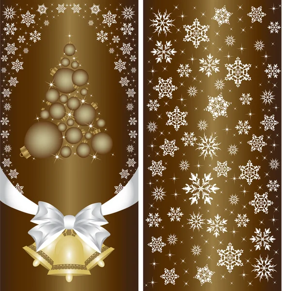 Tarjeta con árbol de Navidad — Vector de stock