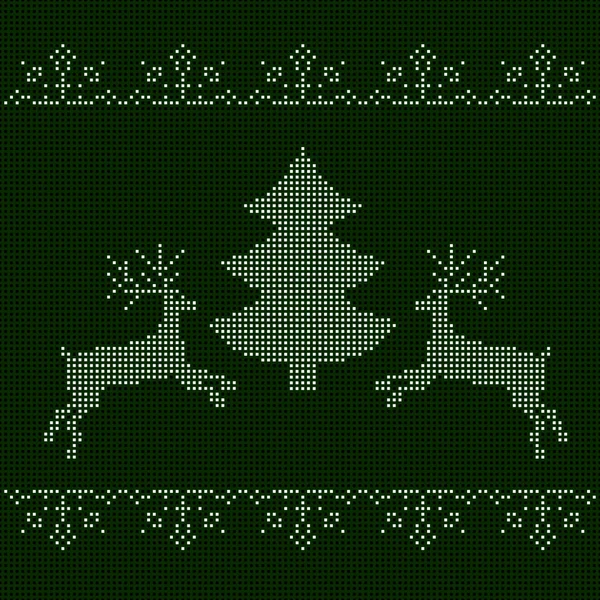 Broderade Christmas ornament — Stock vektor