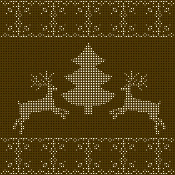 Geborduurde kerst ornament — Stockvector