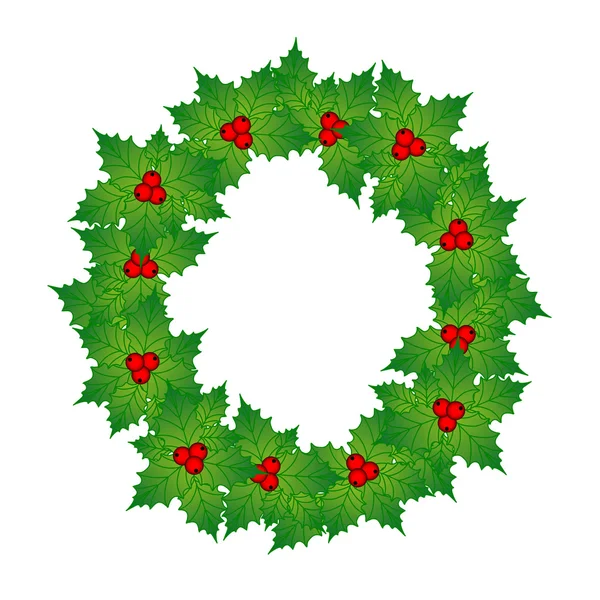 花圈的圣诞贺卡 — 图库矢量图片