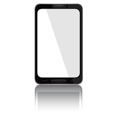 boş ekran ile gerçekçi cep telefonu