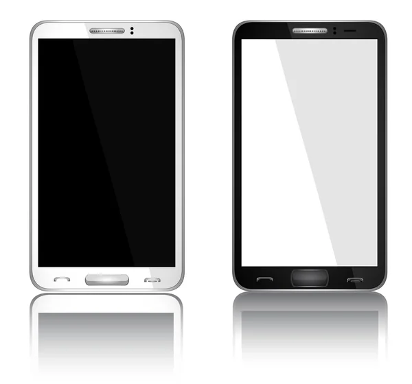 Mobiltelefoner med blanke skærme – Stock-vektor