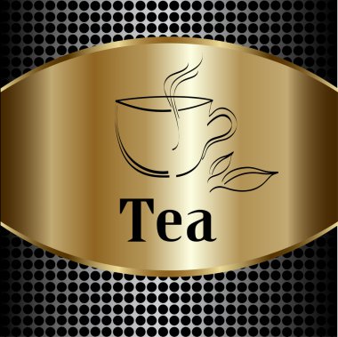 çay Kupası etiket kavramı menü