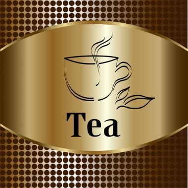 çay Kupası etiket kavramı menü