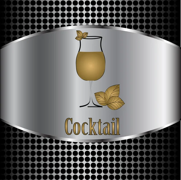 Cocktailglas ontwerp menuachtergrond — Stockvector