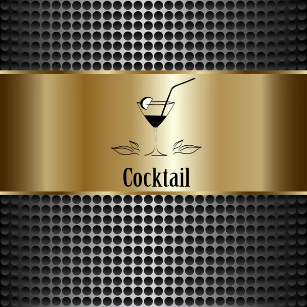 Cocktail vetro design menu di sfondo — Vettoriale Stock
