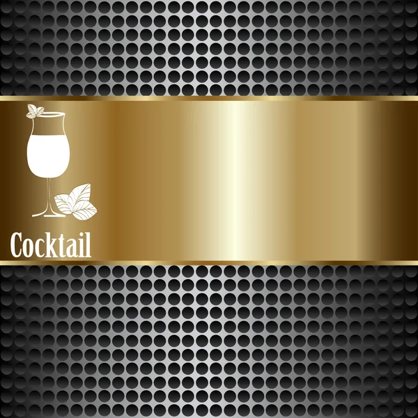 Cocktail glas design menybakgrund — Stock vektor