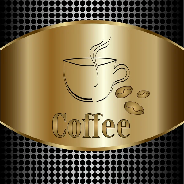 Menú concepto taza de café etiqueta — Vector de stock